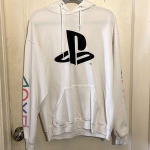 White Playstation Hoodie NWOT